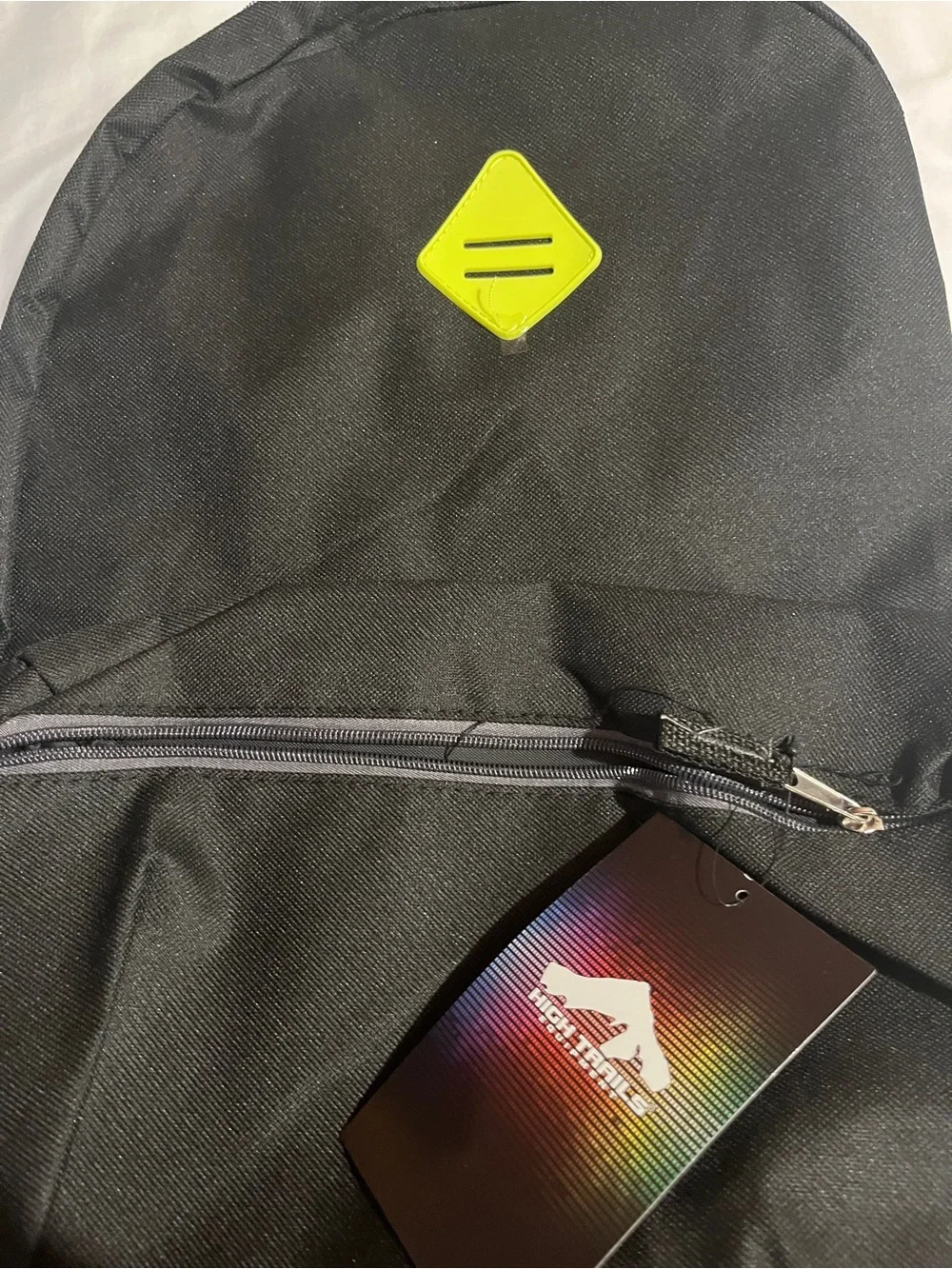 Black Backpack with Neon Accent